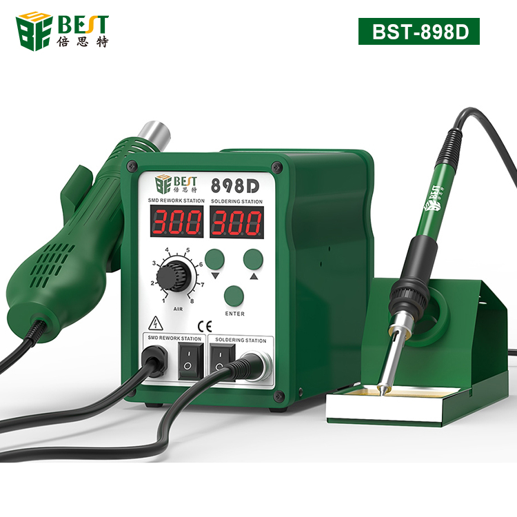 BST-898D 二合一雙數(shù)顯智能無鉛螺旋式熱風槍+焊臺