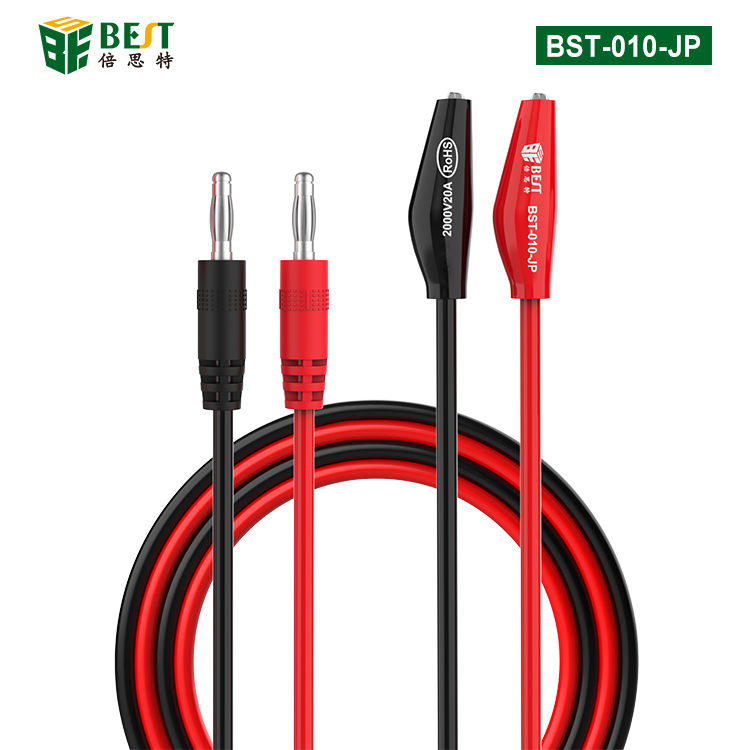 BST-010-JP 超導(dǎo)傳輸香蕉頭轉(zhuǎn)鱷魚夾測試線 電力測試線 高壓電源夾子 萬用表插頭 香蕉頭導(dǎo)線 鱷魚夾純銅帶線試驗(yàn) 夾子線 2000V20A大電流