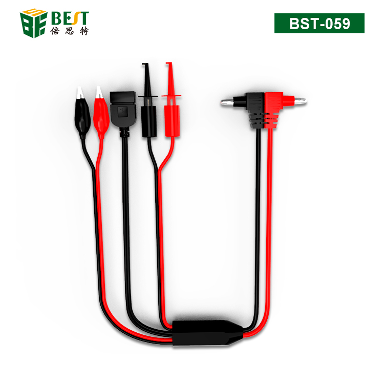 BST-059 手機(jī)維修多用電源線 直流多用電源線 手機(jī)維修供電點測試帶USB圓測試鉤鱷魚夾子接口線